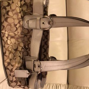 Used Coach Signature Shoulder Bag